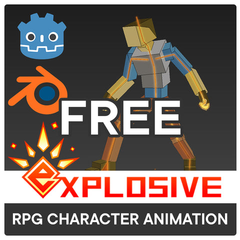 RPG Animation FBX FREE for Godot / Blender