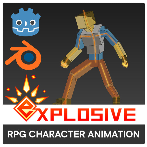 RPG Animation FBX for Godot / Blender|Explosive – Explosive